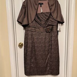 Elegant Brown Dress with Bolero